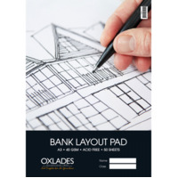 OXLADES BANK LAYOUT PADS 45GSM A4 50 SHEETS