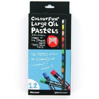 MICADOR LARGE OIL PASTELS BOX OF 12 ASSORTED COLOURS