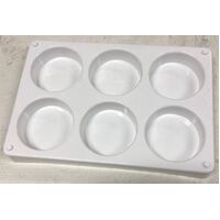 LARGE PLASTIC PALETTE 6 WELL STACKABLE 24.5 X 14.5CM