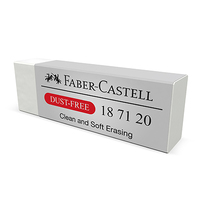 FABER-CASTELL PVC FREE PLASTIC ERASERS LARGE BOX OF 20