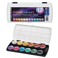 PRIMECOLOURS PEARLESCENT WATERCOLOUR DISCS SET OF 12
