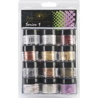 PEARLEX POWDERED PIGMENTS SET 12 X 3GM ASSORTED COLOURS