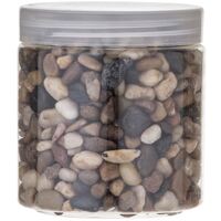 TUB OF PEBBLES 2-4CM 1.5KG ASSORTED SHAPES AND SIZES