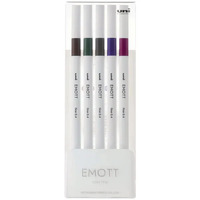 Uni Emott Fineliner 0.4Mm 5 Piece Wallet No.3