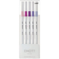 Uni Emott Fineliner 0.4Mm 5 Piece Wallet No.7