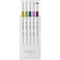 Uni Emott Fineliner 0.4Mm 5 Piece Wallet No.8