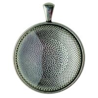 PENDANT CABACHON SETTING SILVER 30MM PKT OF 30.
