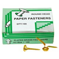 PAPER FASTNERS 19MM PACKET OF 100