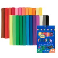 PLASTICINE SAMPLE PACK OF 24 ASSORTED COLOURS 480G
