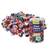 POM POMS RAINBOW PACKET OF 300 ASSORTED