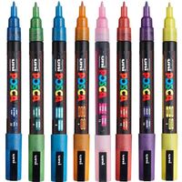 Posca Fine Markers Glitter Colours Set Of 8 Asstd