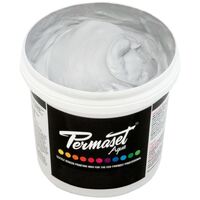 PERMASET AQUA SCREEN INK 4 LITRE METALLIC BRIGHT SILVER (MET1)