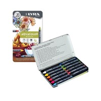 LYRA AQUACOLOR WAX CRAYONS METAL BOX 