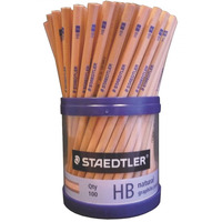 STAEDTLER NATURAL GRAPHITE PENCILS CUP OF 100 