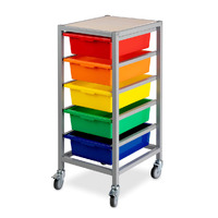 Tote Tray Trolleys with Tote Bins