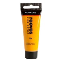 REEVES GOUACHE PAINT 22ML YELLOW MID