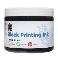 EDUCATIONAL COLOURS WATERBASED BLOCK PRINTING INK 250ML BLACK