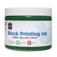 EDUCATIONAL COLOURS WATERBASED BLOCK PRINTING INK 250ML GREEN