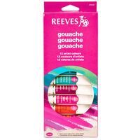REEVES STUDENT QUALITY GOUACHE SET 12 X 10ML ASSORTED COLOURS