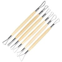 DOUBLE ENDED ROUND WIRE WOODEN MODELLING TOOL SET OF 6