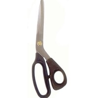 SCISSORS DRESS MAKERS 210MM BLACK RUBBER HANDLES, QUALITY STAINLESS STEEL BLADES.