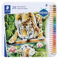 Staedtler Creative Journey Triangular Colored pencils  tin of 24