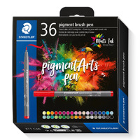 Staedtler Pigment Art Brush Pen Set of 36 assorted