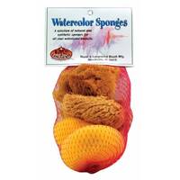 WATERCOLOUR POTTERY SPONGES SET OF 5