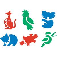 Plastic Stencils Aussie Animals Series 1 Set Of 6