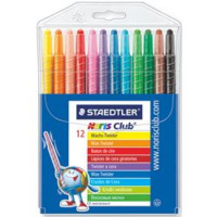 STAEDTLER TWISTABLE CRAYONS WALLET OF 12 ASSORTED COLOURS