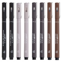 Uni Pin Fine Line Pin-200 Wallet Of 8 Assorted Sizes And Colours 