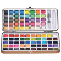 Watercolour Pan Set of 90 in Metal Case With Water Pen 