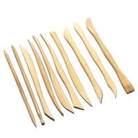 WOODEN MODELLING TOOL SET OF 12 ASSORTED TOOLS, 20CM DOUBLE ENDED TOOLS