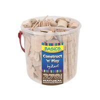 *While Stocks Last* Wooden Construction Pack Tub Of 270Pcs