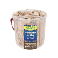 WOODEN CONSTRUCTION PACK TUB OF 270PCS