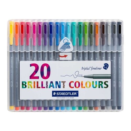 Staedtler Triplus Fineliner Pens 30 Assorted Colors Made In Germany NEW IN  BOX